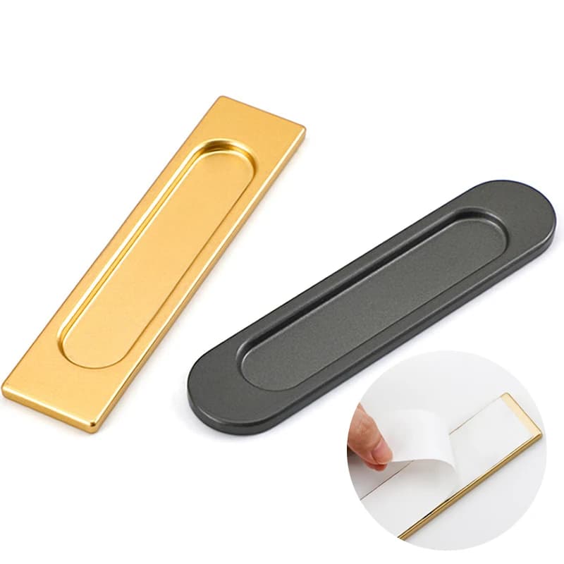 Self-Adhesive Sliding Door Handles | Punch-Free Installation | Glass Window & Kitchen Pulls - Thumbnail 5