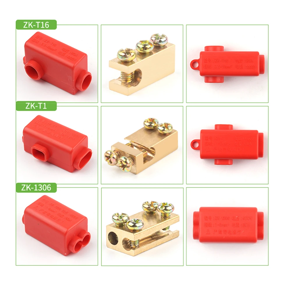 High-Power Wire Connector Block | 2.5-16mm² Screw Fixation | Multi-Port Splicing Terminal - Thumbnail 6
