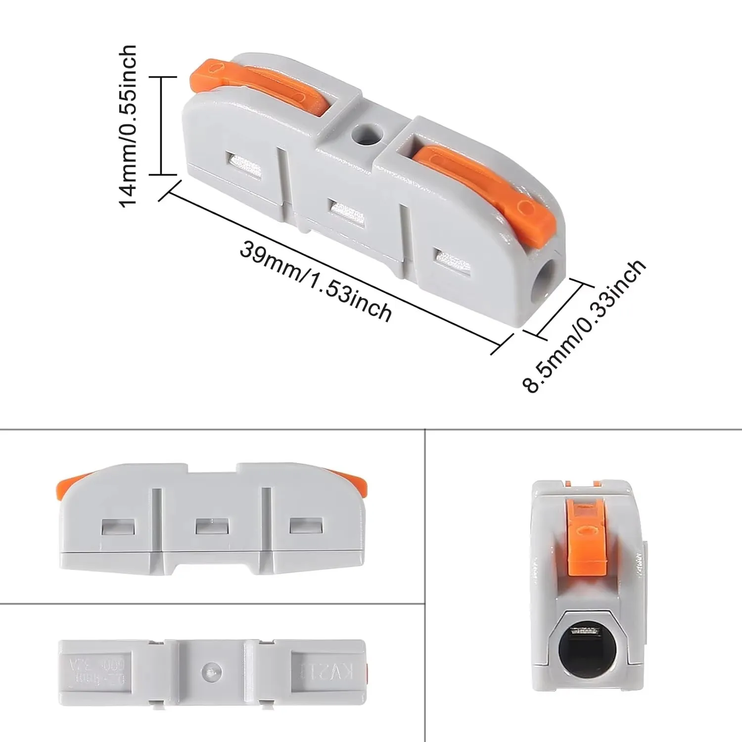Lever-Action Wire Connectors | 20, 34, or 50-Piece Kit | Quick-Splice Electrical Terminals - Thumbnail 2