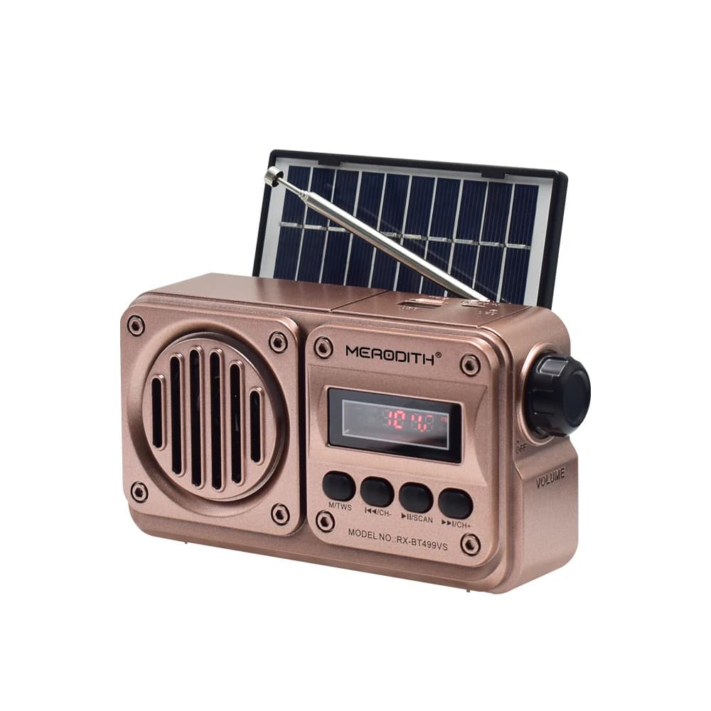 Solar-Powered Emergency Radio | Bluetooth Speaker with FM & MP3 Playback | Portable Power Outage Kit - Thumbnail 2