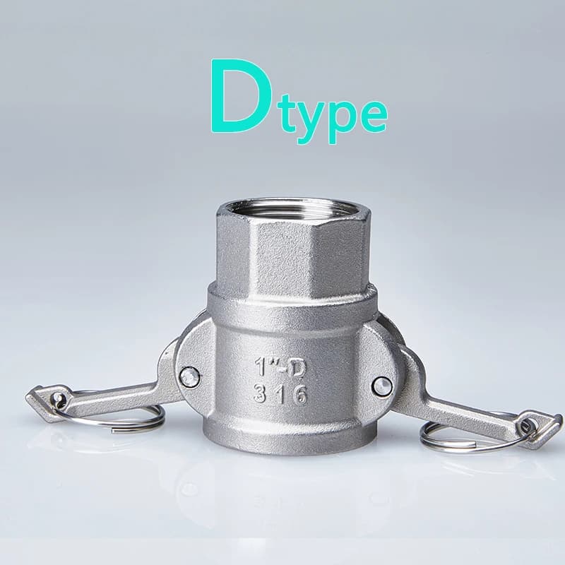 D-Type Quick-Connect Pipe Fitting | Stainless Steel Garden Hose Adapter - Thumbnail 2