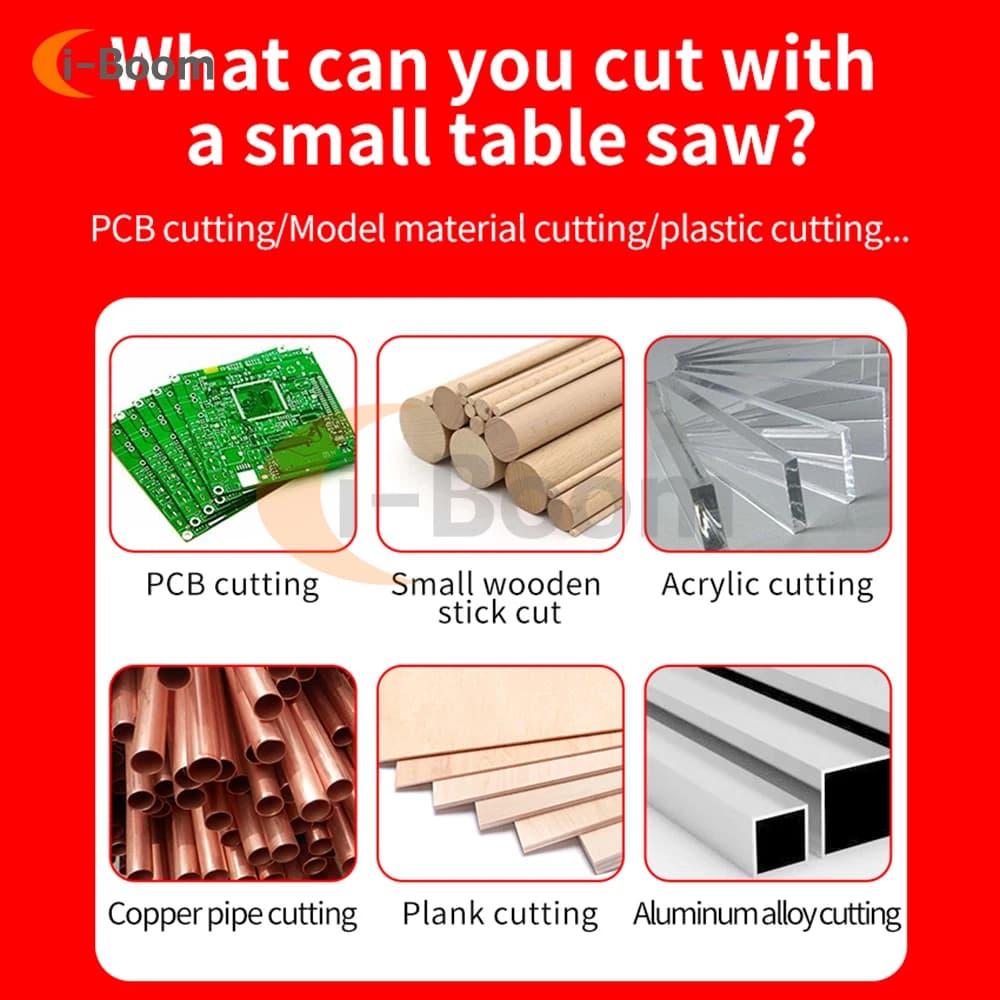 Mini Table Saw | Dust-Proof Cutting for Wood, Acrylic & PCB | 110V/220V - Thumbnail 3