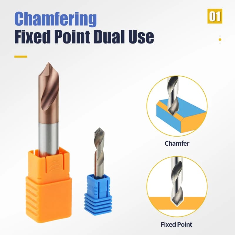 Spot Drill Bits | HSS Carbide 60-120 Degree | CNC Router & Milling Cutter - Thumbnail 3