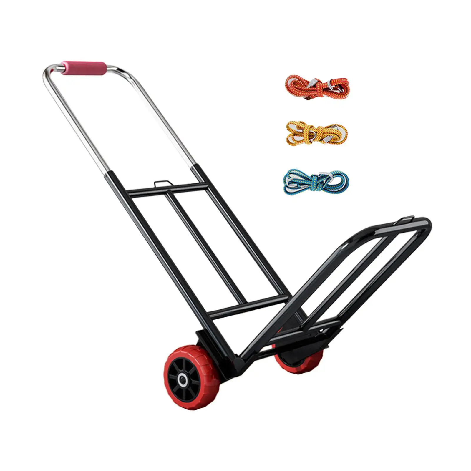 Folding Hand Truck | Heavy-Duty 70kg Utility Cart | Adjustable Luggage Trolley - Thumbnail 2