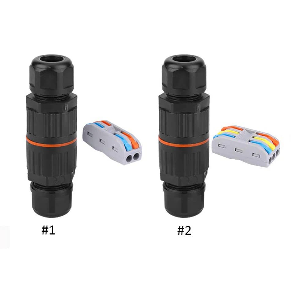 Waterproof Wire Connectors | 2/3 Pin Solderless | Outdoor LED Lamp & Rainproof Terminals - Thumbnail 6