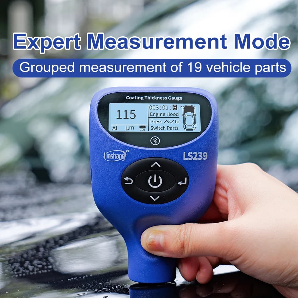 Professional Paint Thickness Gauge | High-Precision Coating Tester | Tri-Color Display - Thumbnail 4