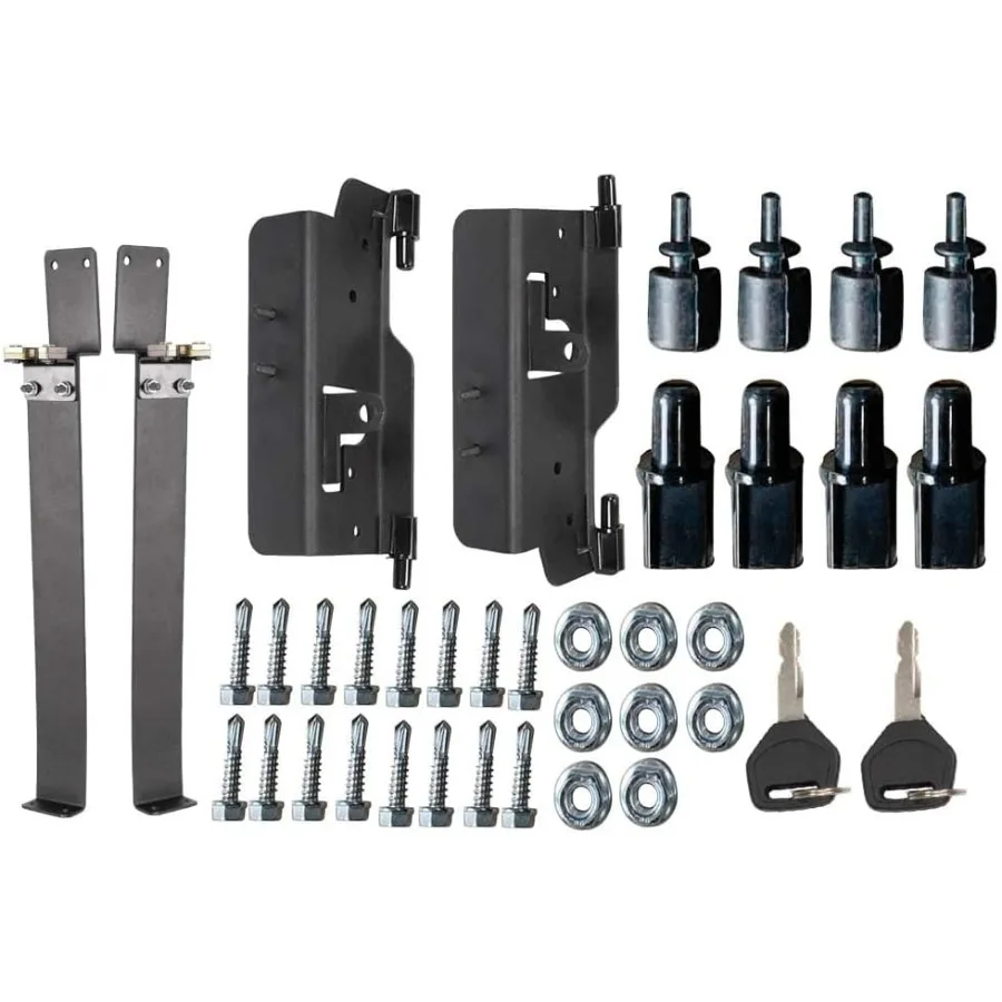 Lockable truck bed storage toolbox with secure latch, compatible with Dodge Ram 1500, 2500, and 3500 models.