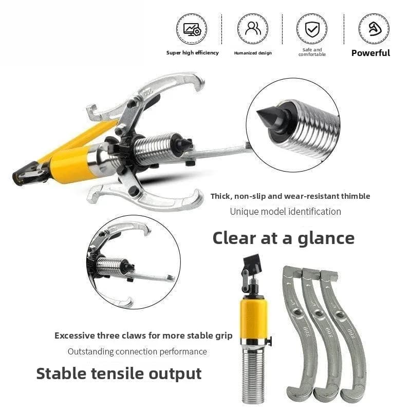 Hydraulic Bearing Puller | 5-Ton & 10-Ton Capacity | Multi-Claw Gear Removal Tool - Thumbnail 4
