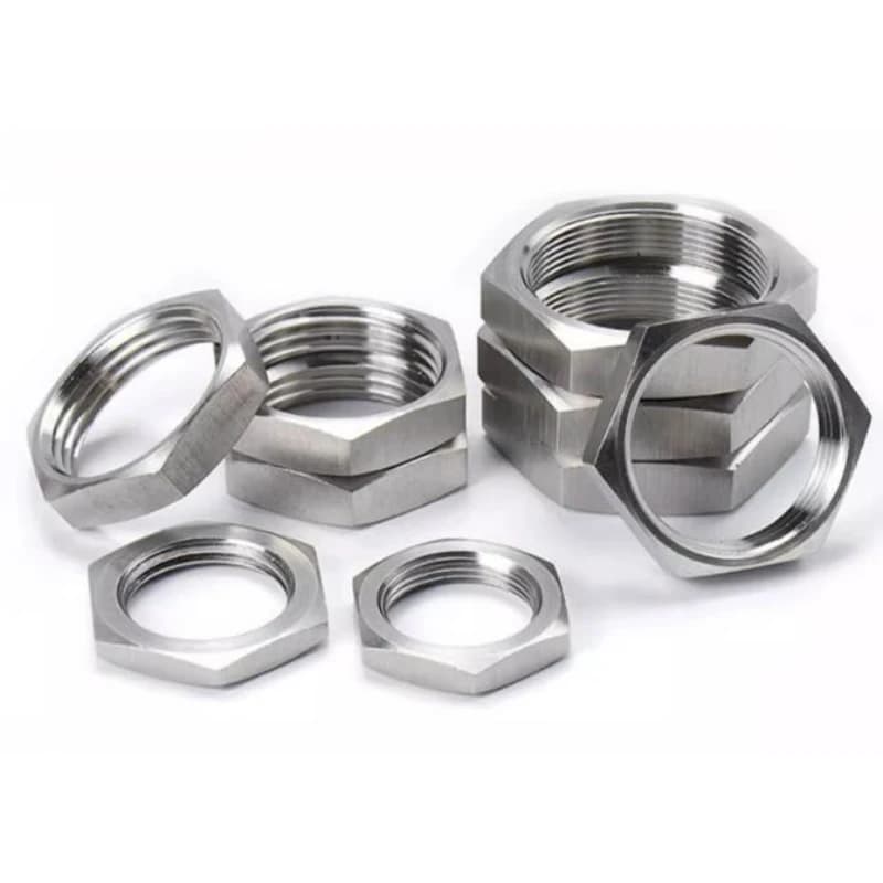 Hex Lock Nuts | 304 Stainless Steel Pipe Fittings | M8-M50 Thread Connector Set - Image 1
