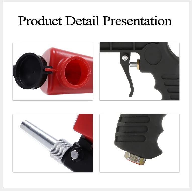 Pneumatic Sandblaster Gun | Remove Rust, Paint & Stains | Air Compressor Surface Cleaning Tool - Thumbnail 6