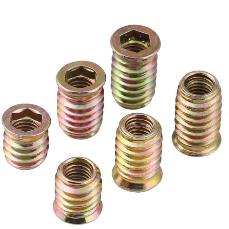 Furniture Insert Nuts | M6 M8 M10 Carbon Steel | Hex Socket Drive Fasteners - Thumbnail 5