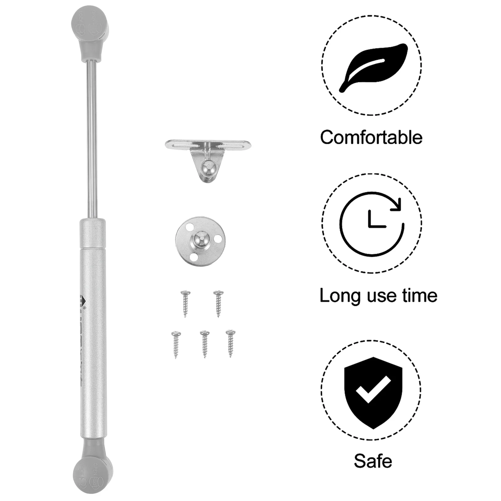 Cabinet Hydraulic Support Rods | 2-Pack Retractable Lifting Buffer | Telescopic Cushioning Pressure System - Thumbnail 6