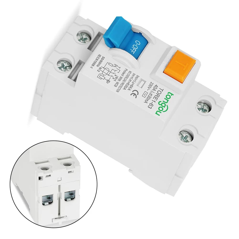 10mA Circuit Breaker Circuit Breaker For Circuit Protection Surge Protection Wiring Diagram 10mA Sensitivity 230V Rated Voltage - Thumbnail 4