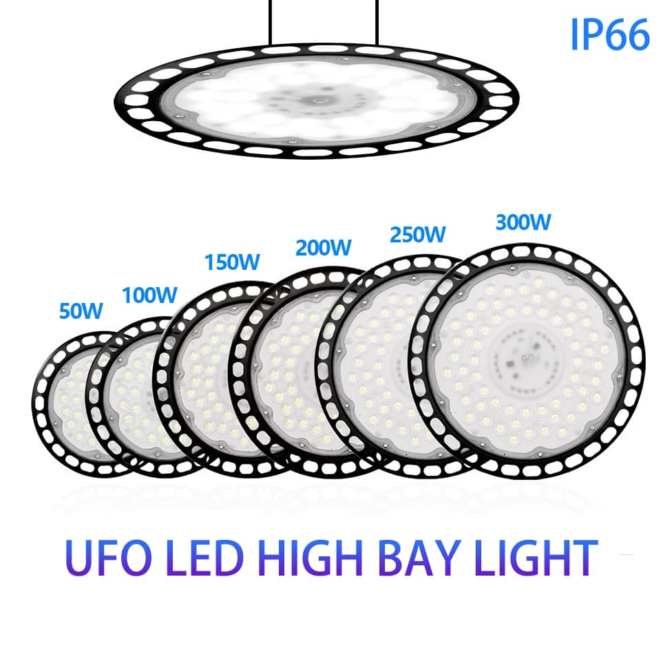 High Bay LED Light | 100W-200W UFO Fixture | Waterproof Workshop & Warehouse Lighting - Thumbnail 3
