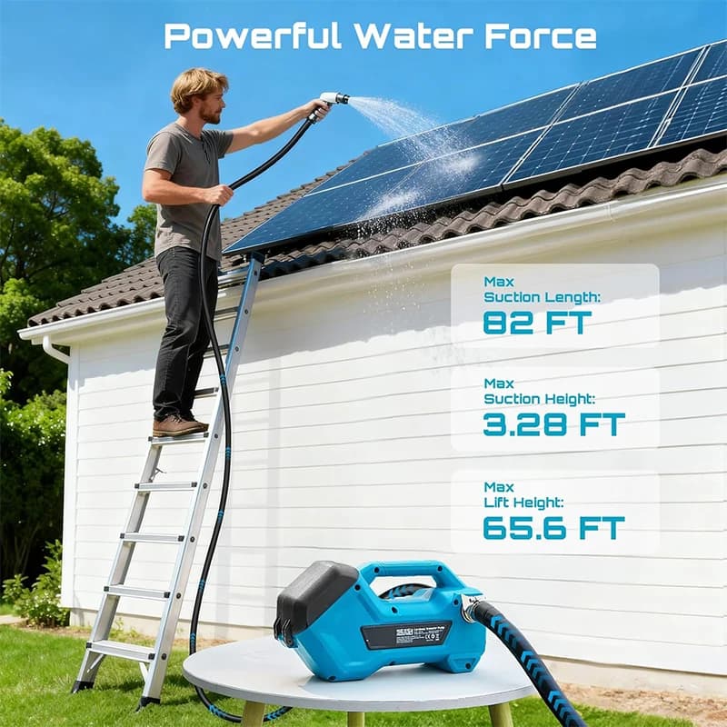 Cordless Utility Transfer Pump | 18V Battery for Water & Diesel | Makita Compatible - Thumbnail 5
