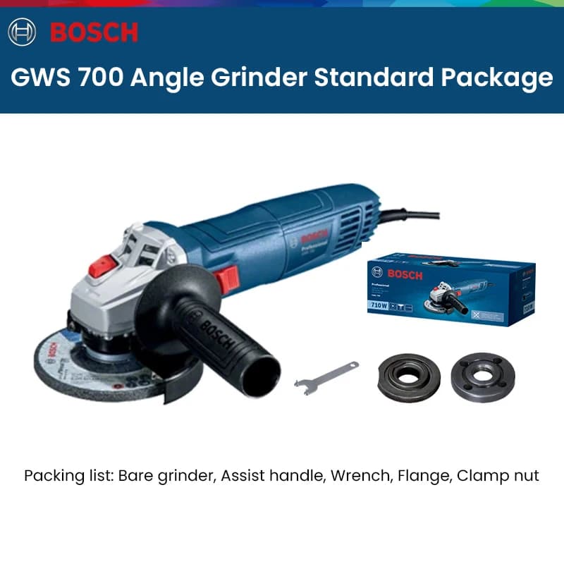 Bosch GWS700 Angle Grinder | 12000RPM Metal Cutting & Polishing | Multifunctional Power Grinding Tool - Thumbnail 3