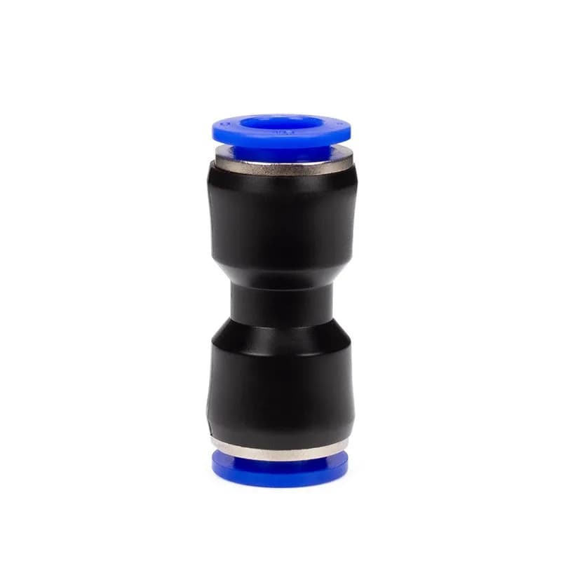 20 to 100 piece set of premium pneumatic fittings for 4mm, 6mm, 8mm, and 10mm air hose, featuring push-to-connect quick disconnects.