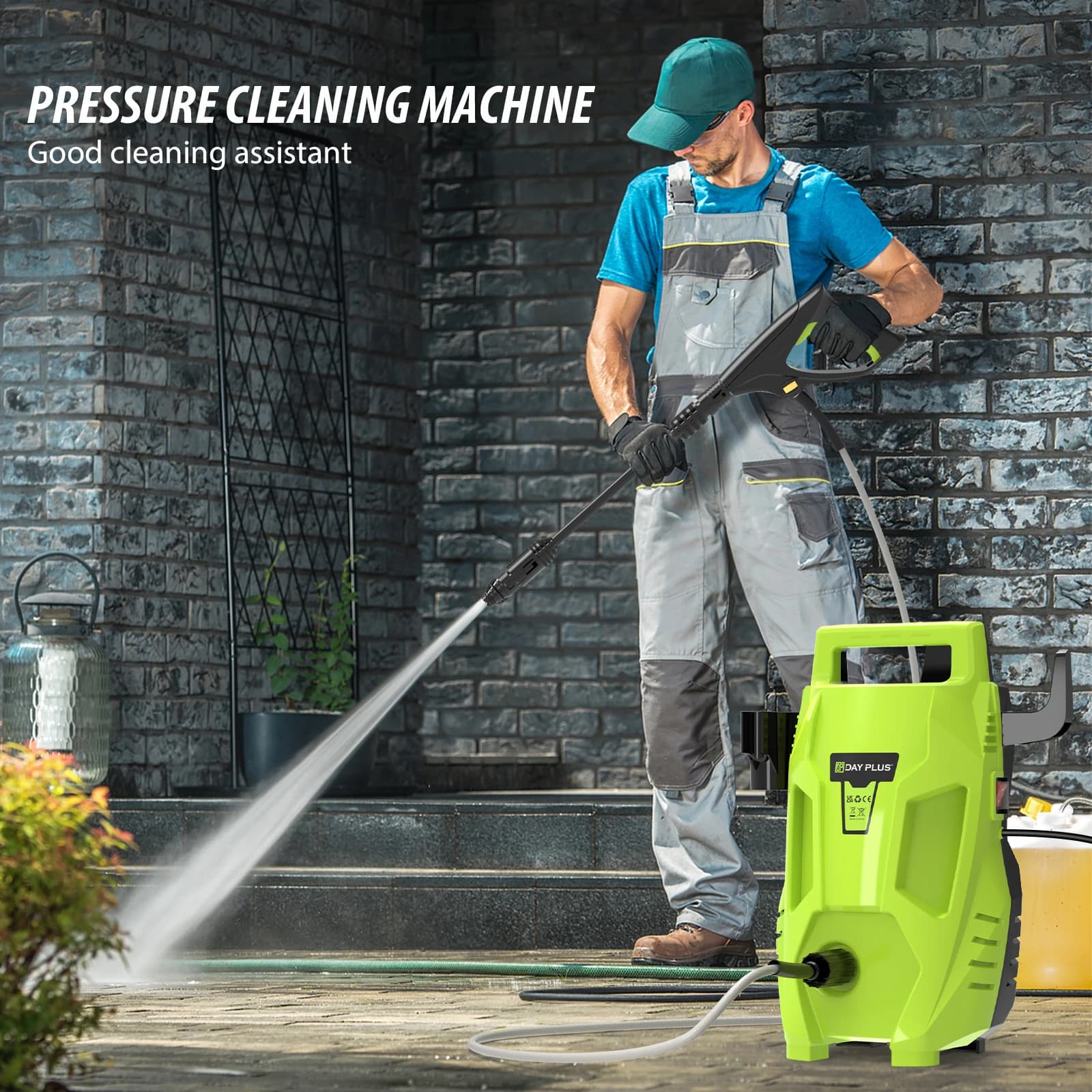 Electric Jet Washer | 1.32GPM Multi-IN-1 Nozzle | For Cars, Patio & Garden - Thumbnail 2
