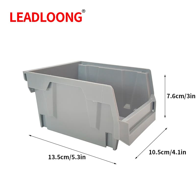 Parts Bin Organizer | 6/24-Pack Stackable Garage Storage | 13.5x10.5x7.6cm Tool Container - Thumbnail 2