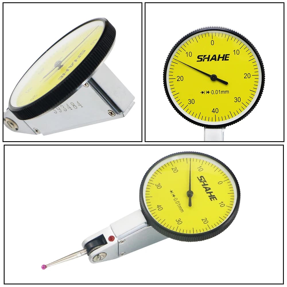 Metric Dial Test Indicator | Vertical Style with Red Jewel | 0.01mm Resolution - Thumbnail 3
