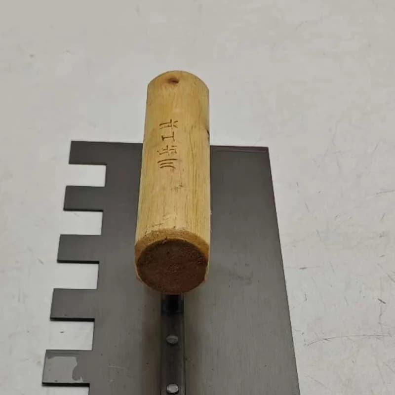 Serrated Tiling Trowel | 300mm Carbon Steel Blade | 15x15mm Teeth for Perfect Adhesion - Thumbnail 5