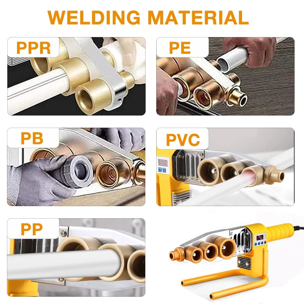 Plastic Pipe Welder | 800W-1000W 220V | PPR, PE, PP Fusion Tool for Home Plumbing - Thumbnail 5
