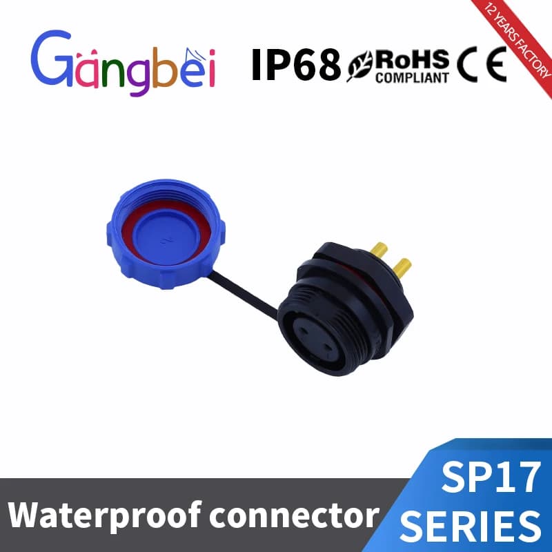 IP68 Waterproof Connector | SP17 Series Threaded Cable Gland | 2-10 Pin Options - Thumbnail 6