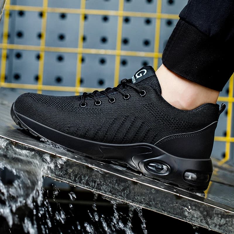 Safety Shoes | Steel Toe & Puncture Resistant | Breathable Work Sports Footwear - Thumbnail 3