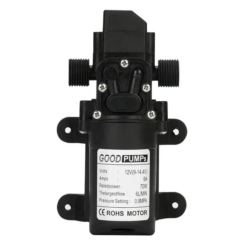 12V Automatic Diaphragm Water Pump | 6L/Min Flow & 130PSI | High Pressure Car Wash & Spraying - Thumbnail 4