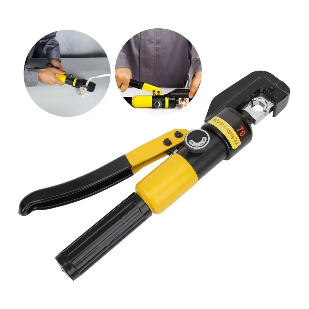 6-Ton Hydraulic Crimping Tool | Battery & Electrical Cable Lugs | 12-2/0 AWG - Thumbnail 2