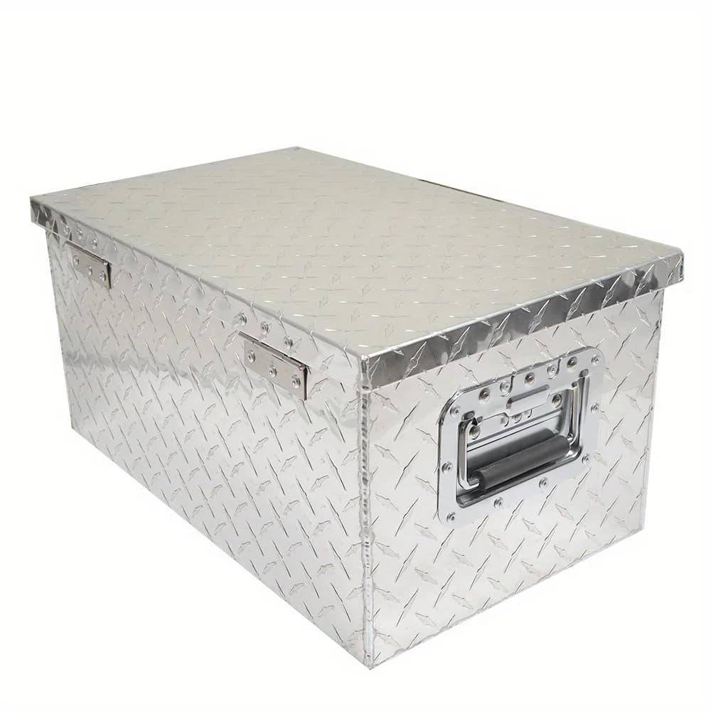 Aluminum Tool Box | 20 Inch Diamond Plate Design | Lockable Security with Key - Thumbnail 4