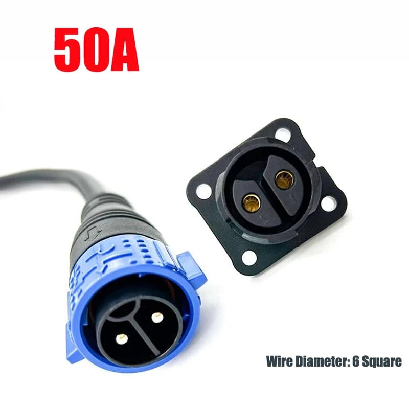 Heavy-Duty M25 Aviation Connector | 50A IP67 Waterproof Plug | 2 & 3 Pin Power Socket - Thumbnail 2