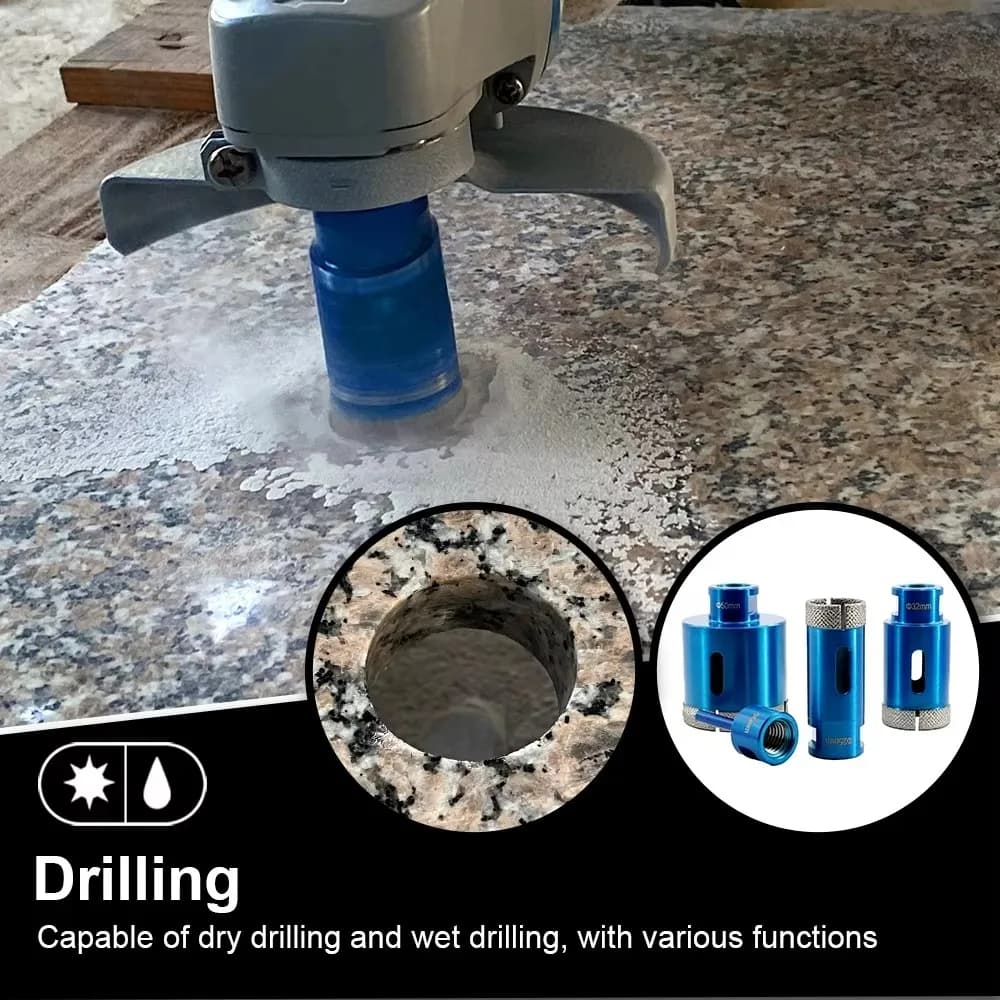 Diamond Core Drill Bit Set | M14 Thread for Tile, Granite & Marble | Dry Cutting Hole Saw - Thumbnail 6