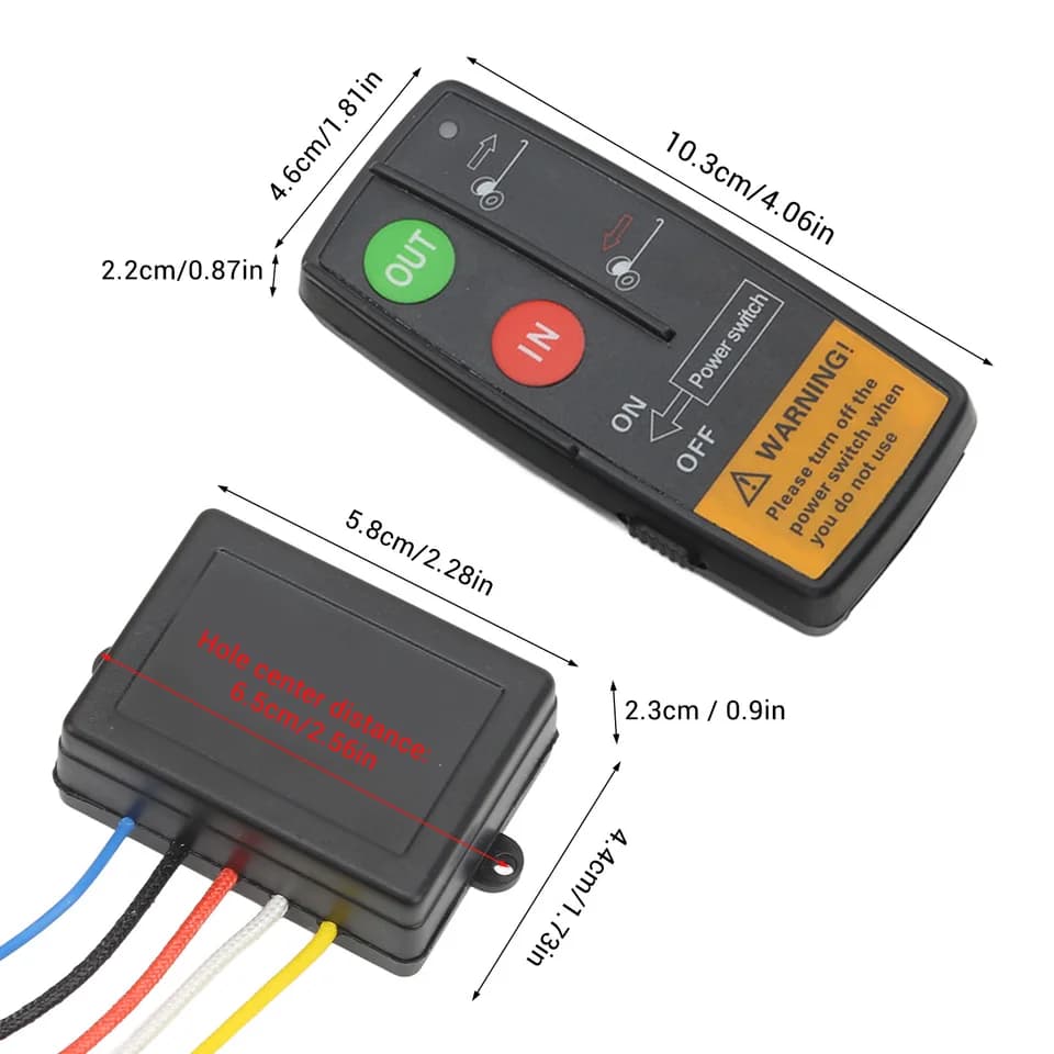 Come Along Winch Remote Control Kit | 2 Remotes, 434MHz | 12V/24V for Vehicles - Thumbnail 3