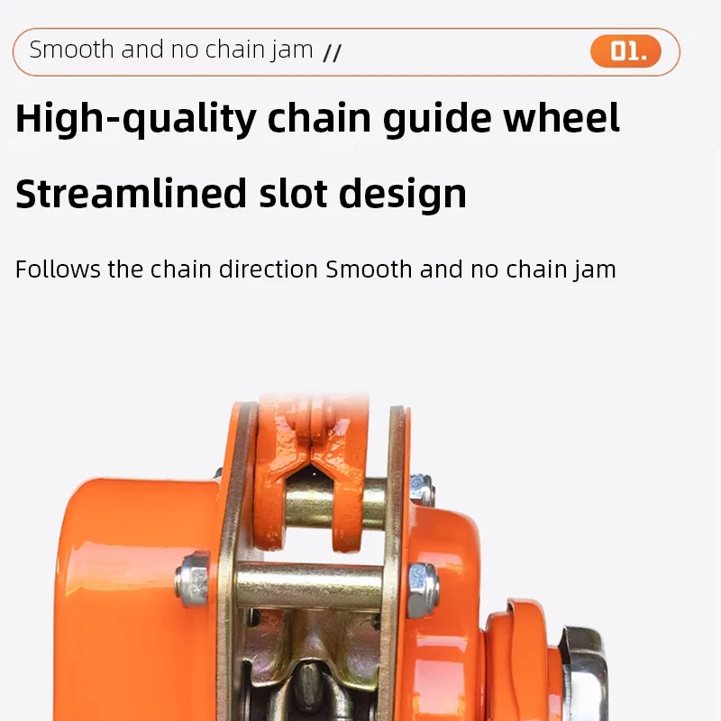 2 Ton Ratchet Chain Hoist | Manual Pulley Block | Wire Rope Tensioner - Thumbnail 2
