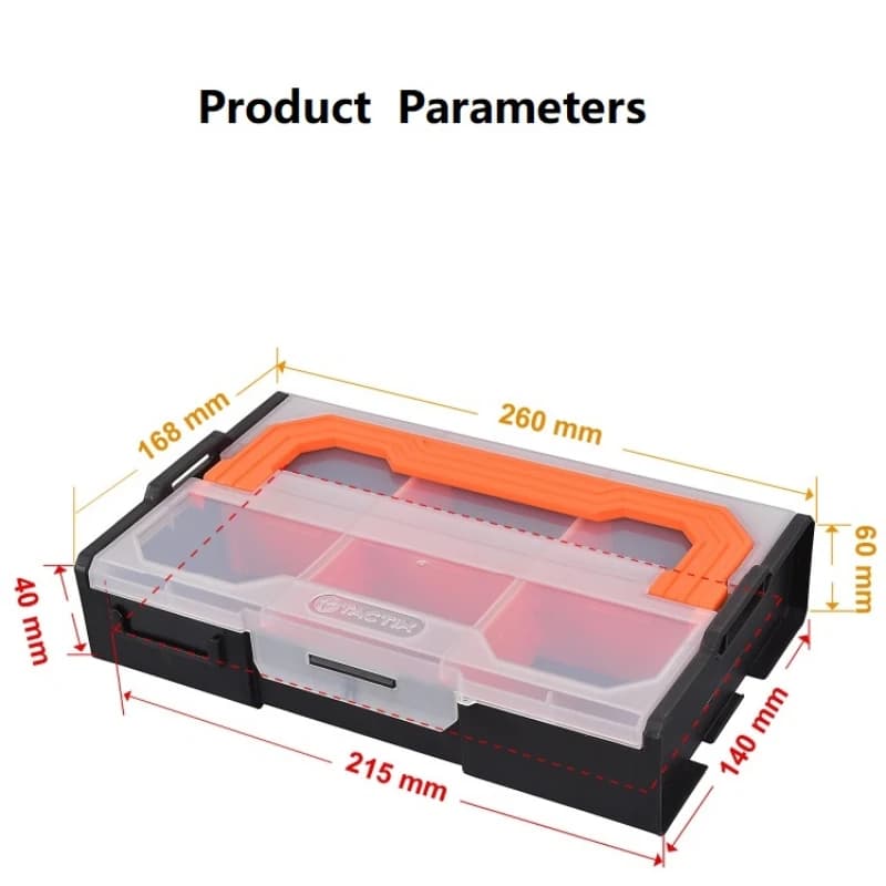 Multi-Grid Screw Organizer Box | Stackable Plastic Storage Case | For Electronic Components & Garage Tools - Thumbnail 6