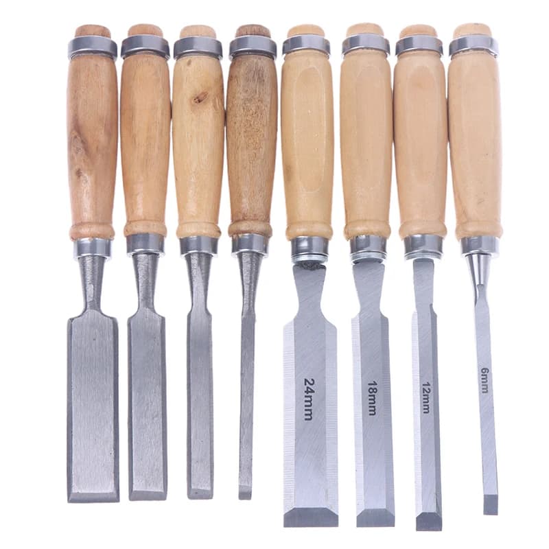 Wood Carving Chisel Set | 6-24mm Ergonomic Hand Tools for Fine Woodworking & DIY - Thumbnail 2