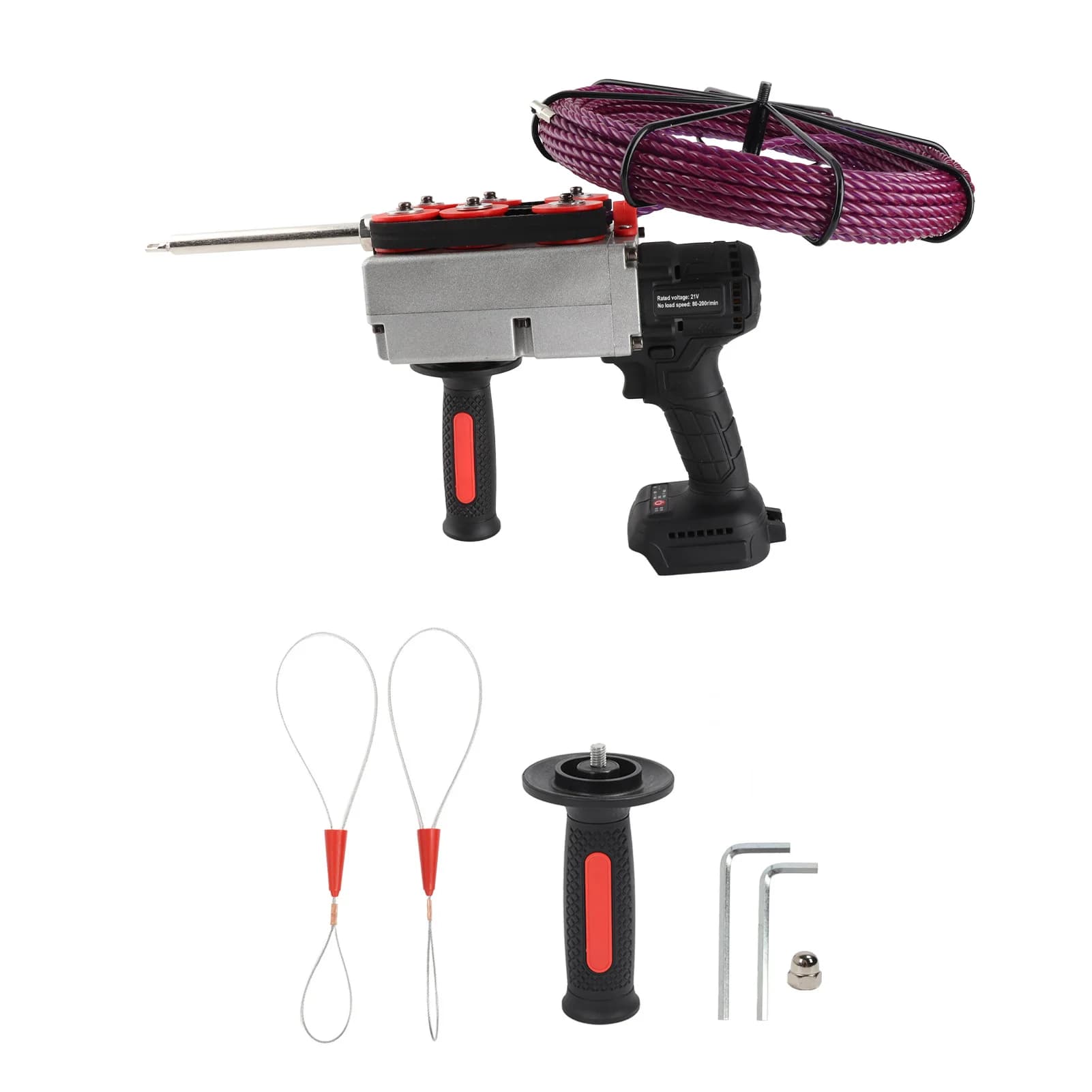 Electric Pipe Threader | 6-Wheel Design | 15-Meter TEP Wire Capacity | Home & Workshop Use - Thumbnail 3