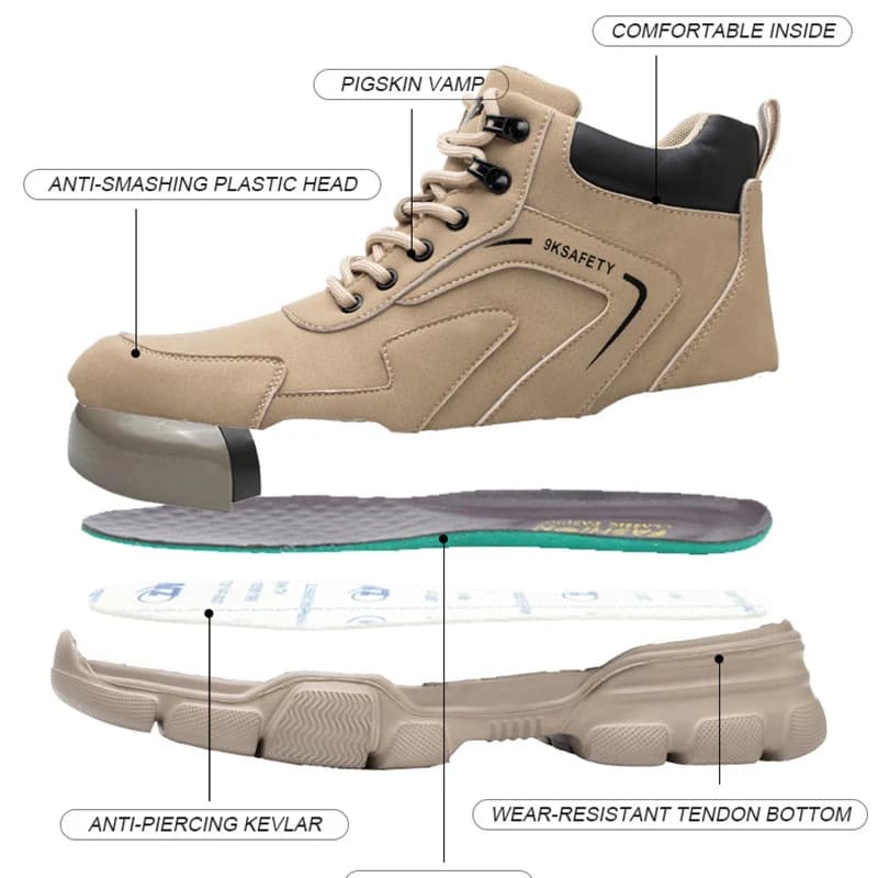 Safety Work Boots | Steel Toe Puncture Proof | Men's Construction Footwear - Thumbnail 3
