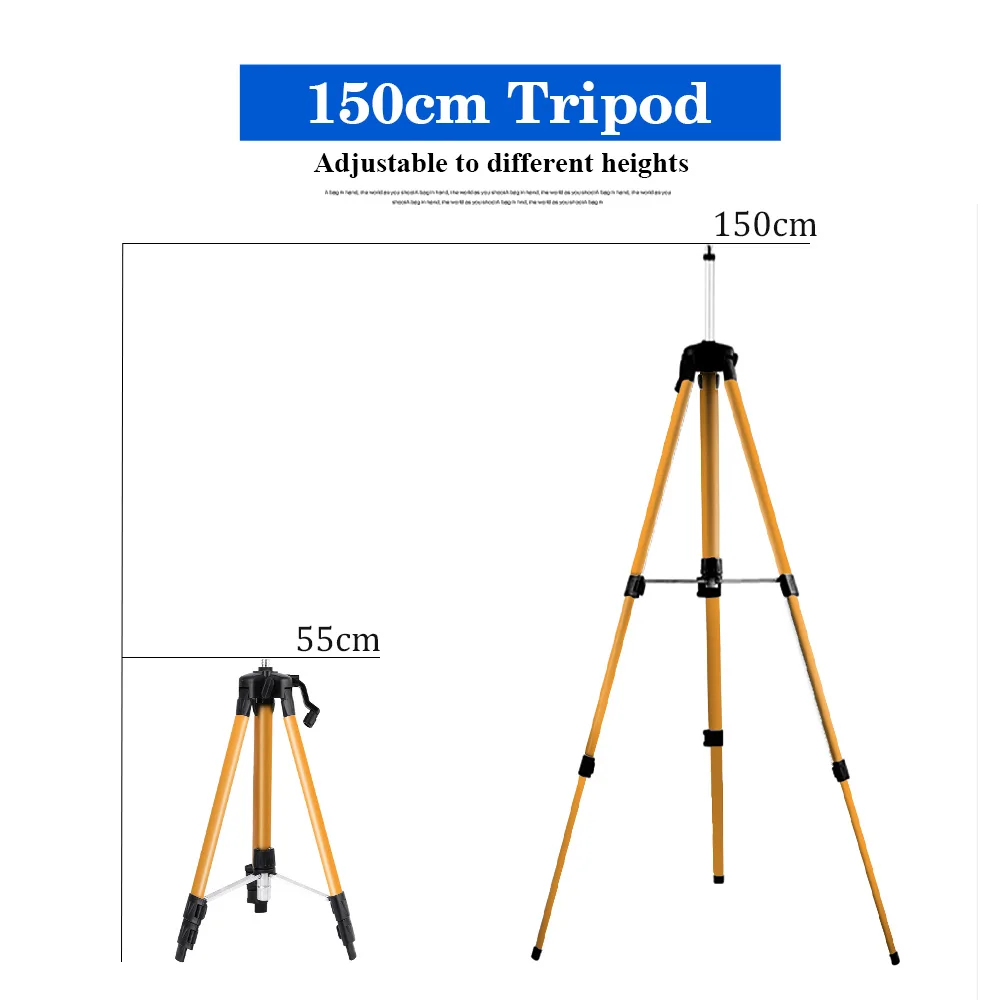 Level Tripod | 1.2M/1.5M Adjustable Height | 5/8 Metal Bracket - Thumbnail 5