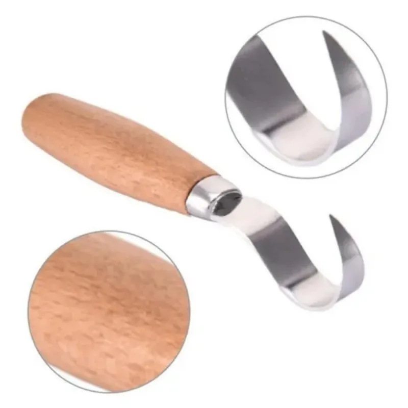 Wood Carving Chisel Set | Handcrafted Spoon Carving Tools | Premium Woodworking Knife - Thumbnail 2