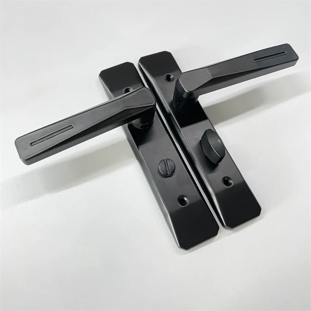 Heavy-Duty Keyless Door Handle Lock | Metal Single Tongue | Thickened Security Bathroom & Household Hardware - Thumbnail 3