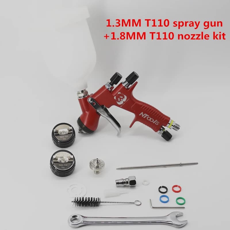 Air Spray Gun | 1.3mm & 1.8mm Nozzle | 600cc Cup for Automotive & Body Repair - Thumbnail 4
