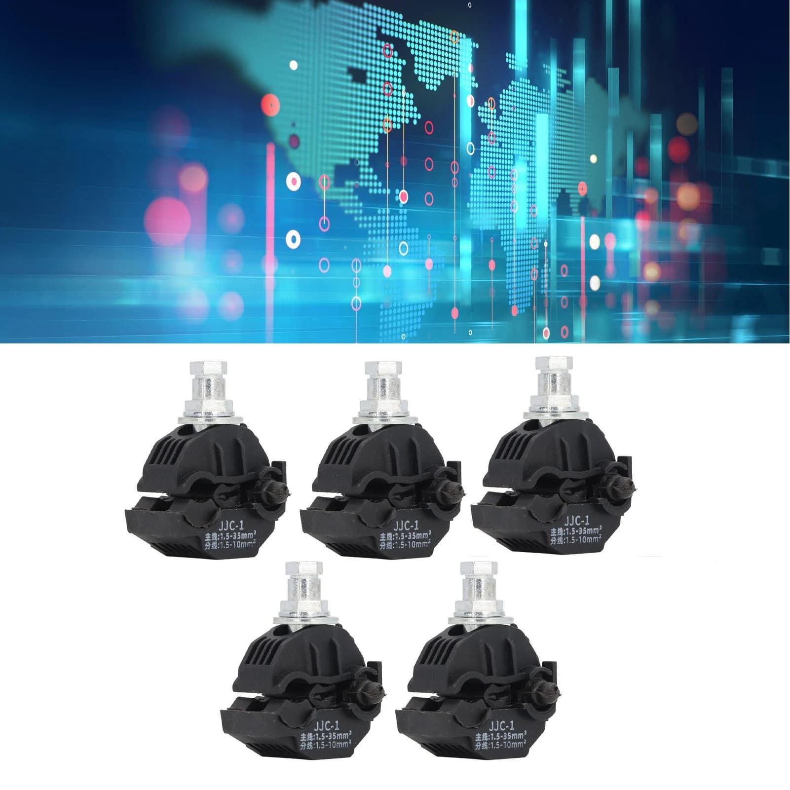 Insulation Piercing Connectors | 5-Pack | 1KV High/Low Voltage Cable Splitters - Thumbnail 4