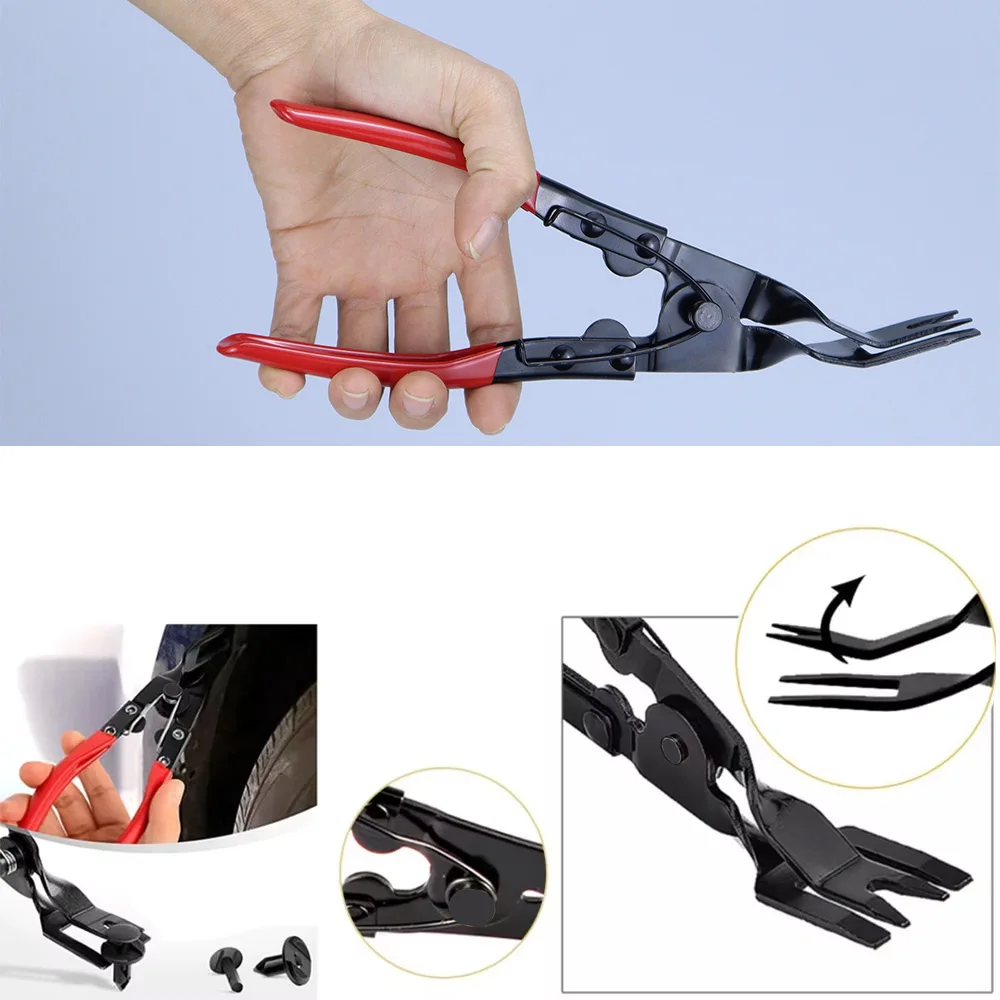 Trim Clip Removal Pliers | Headlight & Door Panel Tool | Plastic Rivet Disassembly Kit - Thumbnail 3