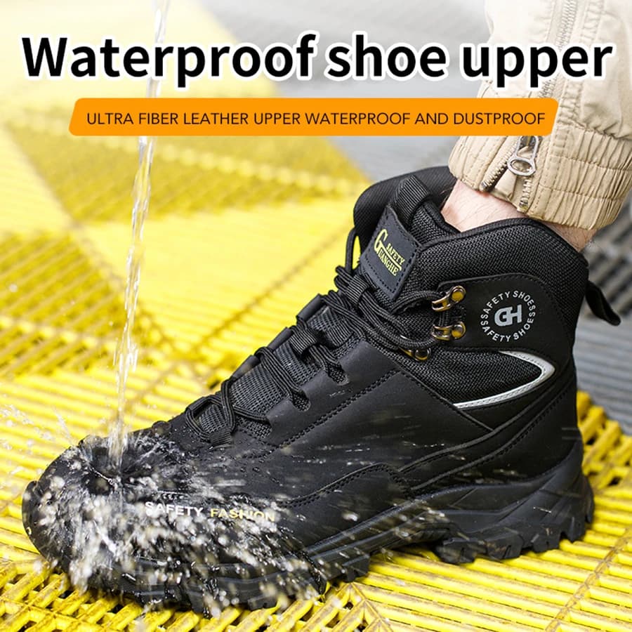 Anti-Puncture Safety Shoes | Steel Toe Protective Footwear | Men's Industrial Work Boots - Thumbnail 6