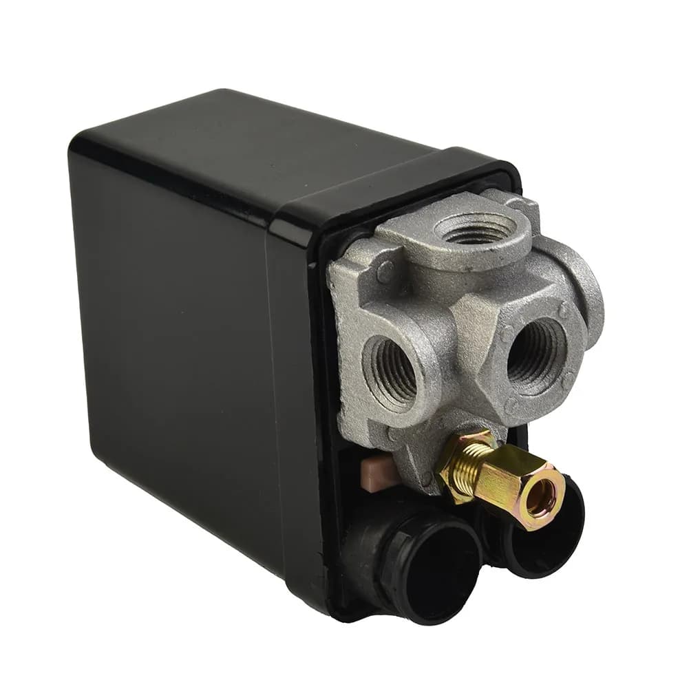 Air Compressor Pressure Switch | 90-120 PSI Automatic Regulator | 4-Port Manifold - Thumbnail 4