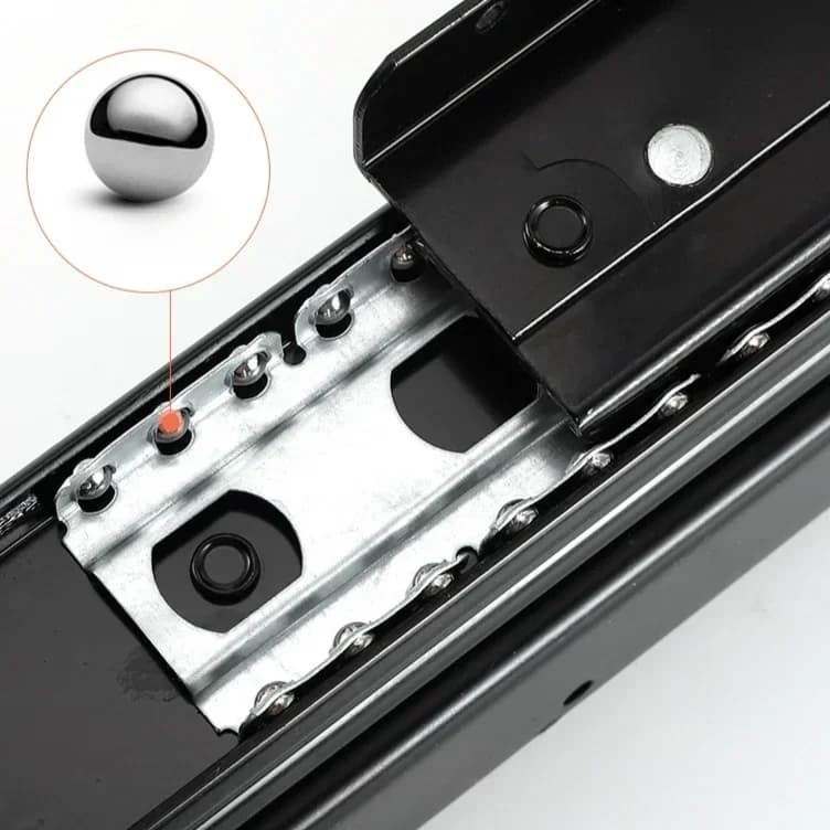 2025 Newest 24 Inch Upgraded Stair Slide Rail with Damping Buffer Bottom 16 Inch Heavy-duty Support Bottom Three Section Tracks - Thumbnail 5