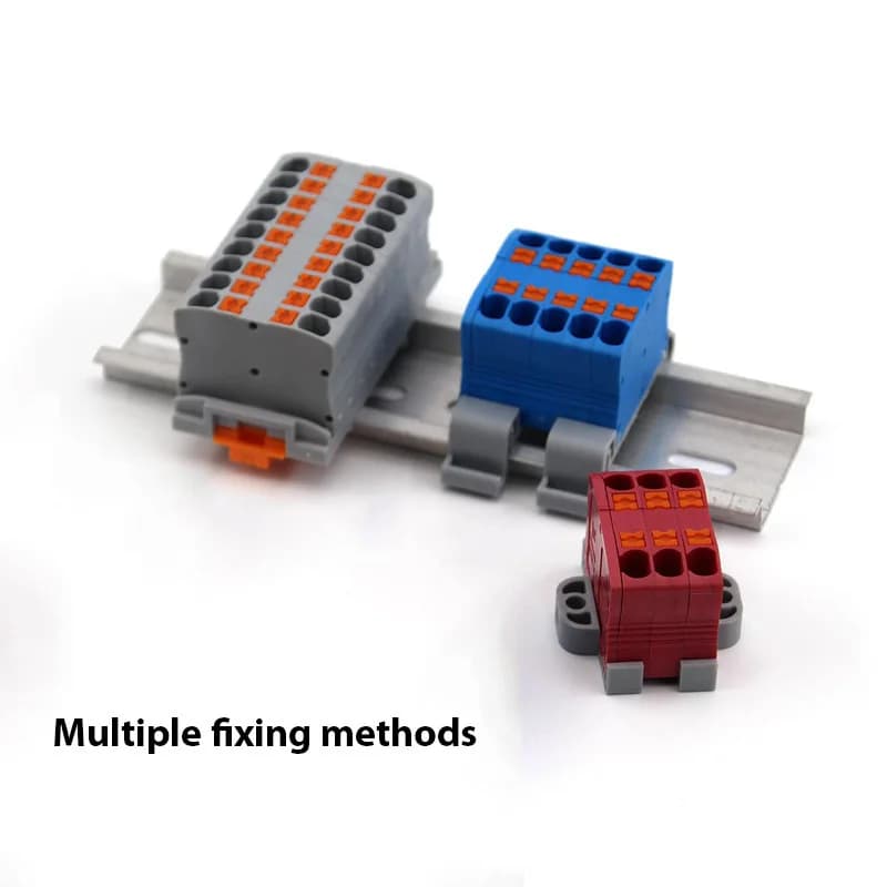 DIN-Rail Terminal Block | Multi-Way Push-In Connector for Secure Electrical Wiring - Thumbnail 5