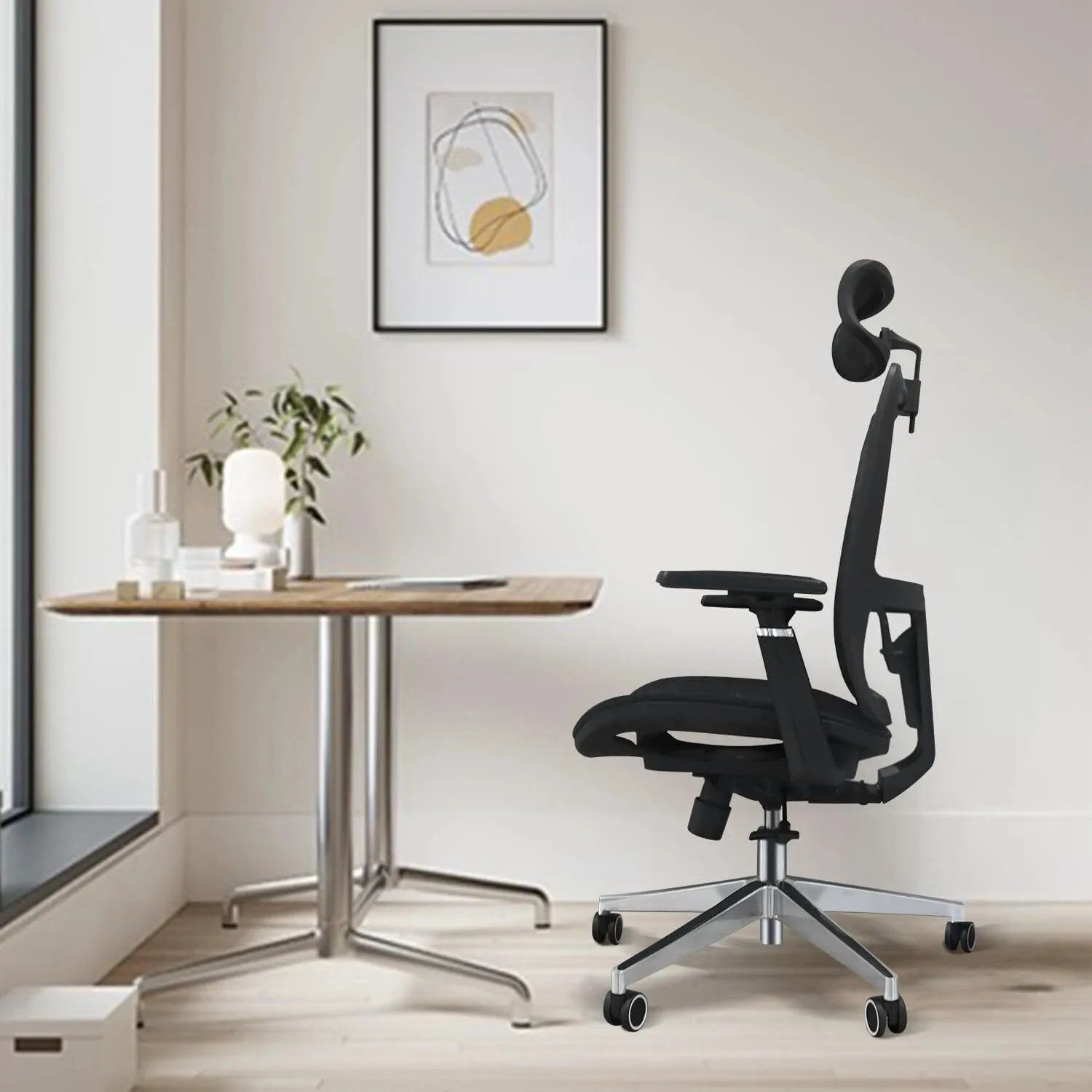 Ergonomic Office Chair | Adjustable PU Leather with Headrest | High Back Computer Chair for Home & Office - Thumbnail 2